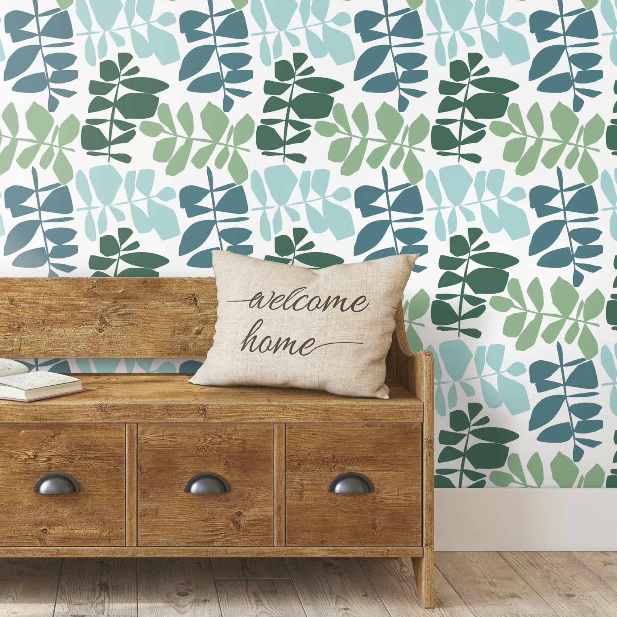 RoomMates Leaf Sprigs Peel & Stick Wallpaper